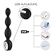 Tracy's Dog Male Vibrating Prostate Massager Anal Butt Plug with Graduated Beads,Anal Vibrator Prostate Stimulator Rechargeable Waterproof