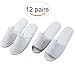 Three Artisans Featured Cotton Terry Disposable Spa Hotel Slippers Individually Packed For Men and Women 12 Pack