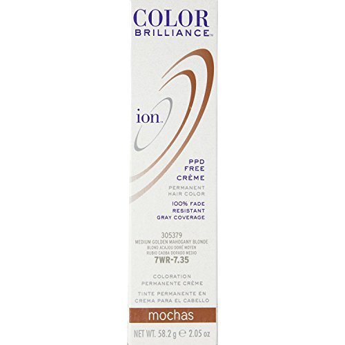 Ion 7WR Medium Gold Mahogany Blonde Permanent Creme Hair Color 7WR Medium Gold Mahogany Blonde