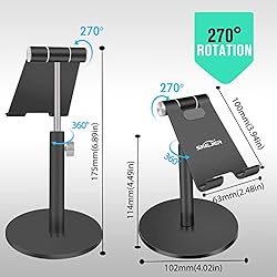SKEJER Cell Phone Stand for Desk Adjustable Height