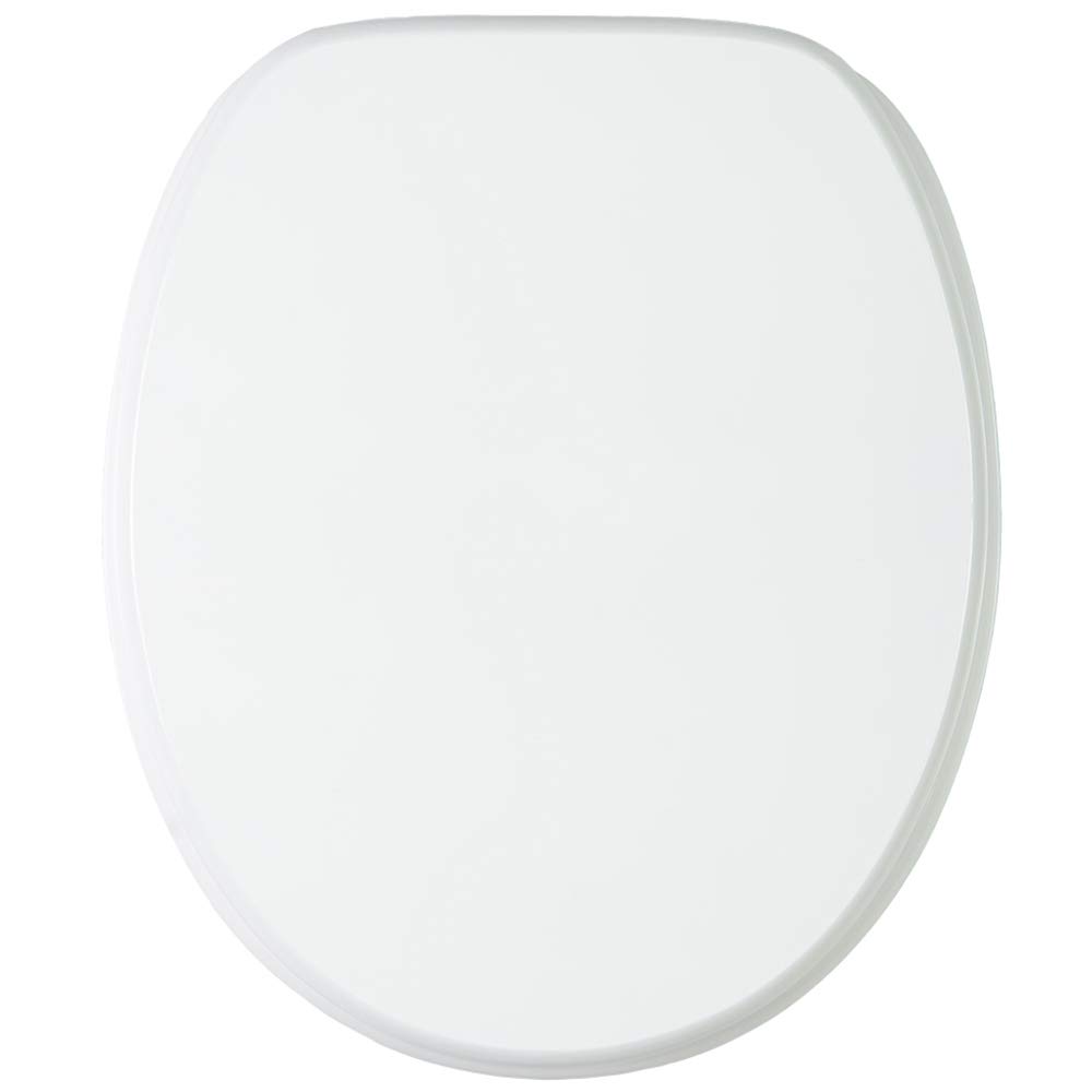 Soft Close Toilet Seat | Stable Hinges | Easy to Mount | Many Different Designs (White)
