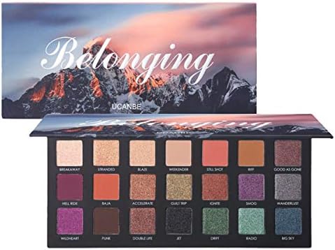 UCANBE 21 Colors Makeup Eyeshadow Palette, Pigmented Long-Lating Glitter and Matte & Shimmer Eye Shadow Palette Waterproof Cosmetics with Mirror
