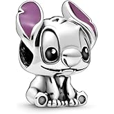 EZ Tuxedo Cute Cartoon Animals Charms 925 Sterling Silver Alien 626 with Purple Enamel for Bracelets