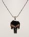 Necklace - Stainless Steel Black Punisher Skull Pendant Necklace - Rickis Black Punisher Skull