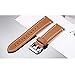 bayite Bands Compatible with Fitbit Versa, Classic Genuine Leather Wristband Replacement Accessories Fitness Strap for Women Men Brown