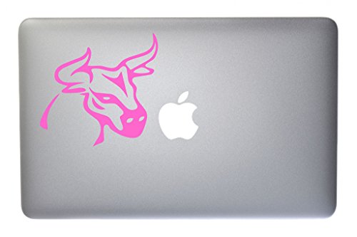 Brahma Bull Vinyl Decal for Macbook, Laptop or other device 5 Inch (light pink)