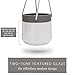 23 Bees Ceramic Hanging Planter, White Gray Succulent Pots, Round Plant Holder Container, Cactus Pot with Cotton Rope Hanger, Indoor Outdoor Decor, (1 Pack x White)