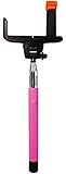 iPlanet Bluetooth Monopod Selfie Stick for Smartphones iOS/Android - Hot Pink