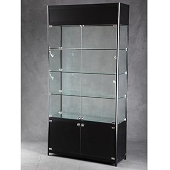 Amazon Com Lighted Tower Display Case W Three Adjustable Shelves