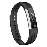 moreFit Fitness Tracker, Slim Touch Screen Activity Health Tracker Wearable Pedometer Smart Wristband, Silver/Black