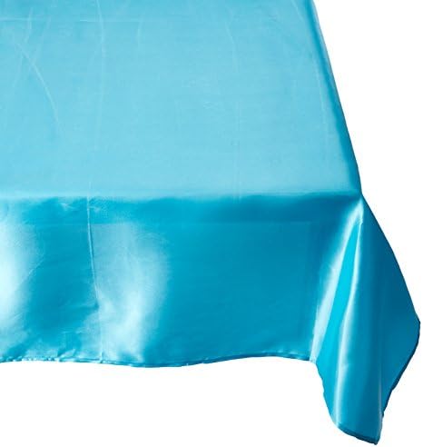 LinenTablecloth 60 x 102-Inch Rectangular Satin Tablecloth Turquoise