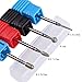 MZCMSL 4pcs Cuticle Clean Drill Bits,3/32 Shank Diamond Nail Bits for Russian Manicure, Cylinder/Flame/Ball/Needle Bit