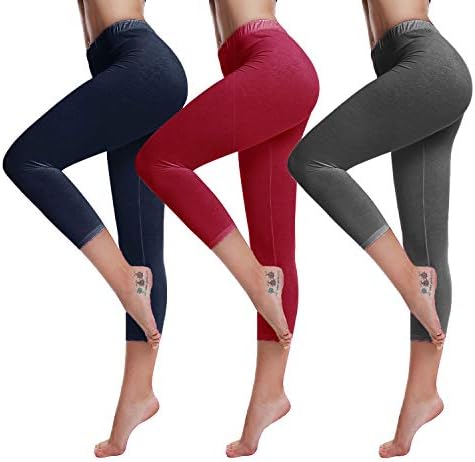 Diamond keep it Women's Cotton Capri Cropped Leggings Pants - Variety of Colors