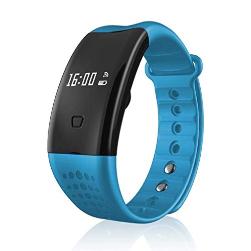 Fashion Clearance! Noopvan Bluetooth Smart Watch Wristband Bracelet Pedometer Monitor Blood Pressure Blood Oxygen Heart Rate Fitness Health Sport Bracelet (Blue)