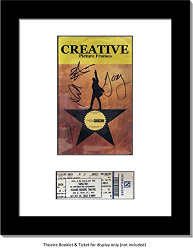 CreativePF [11x14bk-w] Black Theatre Frame with White Matting, Holds 5.5x8.5-inch Media Plus Ticket Including Installed Wall Hanger (Theatre Bill Not Included) - Thumbnail 5