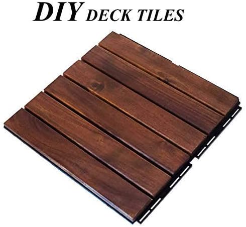 Lofty Homes Interlocking DIY Floor Decking Tiles, 12โ x 12โ, Pack of 10