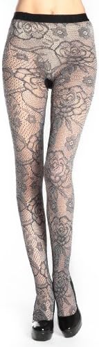 Floral Fishnet Pantyhose (Regular, Heart Roses)