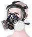 Full Face Organic Vapor Respirator,Professional Respiratory Mask with Double Activated Air Filter,Widely Used in Organic Gas,Paint spary, Chemical,Woodworking,Dust Protections,etc