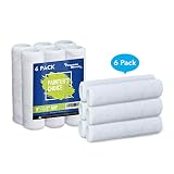 Precision Defined 9-Inch Paint Roller Covers Refill 6-Pack, Replacement Covers for Roller Brushes Set (1/2-Inch Nap)