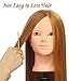 Training Mannequin, Luckyfine 24'' Natural Golden Super Long Hair Mannequin Hairdressing Head, Synthetic Hair Styling Head with Clamp, Model Head for Makeup, Hair Hairdressing, Jewelry Display