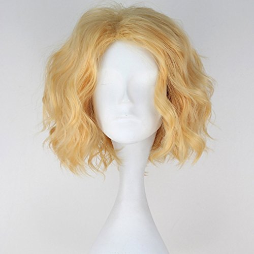 Black Widow Wig for Women, Adult Cosplay Wigs Short Blonde Curly Halloween Christmas Fancy Ball - Image 2