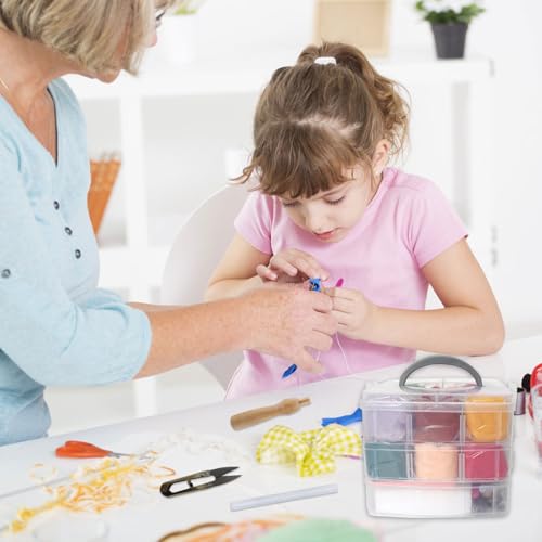 BDHYYM Wool Felt 36 Colors Needle Felt Kit with Wool Felt Tools Suitable for Beginners in Felt Craft Creative Handmade 119 Pieces