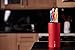 SimPrium - Red Universal Cylinder Knife Block - Light Weight & Compact Storage for up to 12 Kitchen Knives with Unique Slot Design to Protect Blades & Secure Safely, Easy to Clean