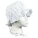 TreasureGurus, LLC Treasure Gurus Colonial Amish Mob Cotton Hat Womens White Bonnet Poor Girl, Maid, or Pilgrim Costume, Large