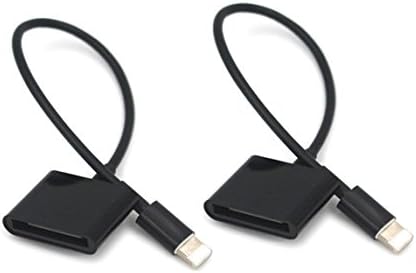 Seotic Lightning to 30-Pin Adapter, 2 Pack 8 Pin to 30 Pin Adapter Charge &amp; Sync Cable Adapter Converter for iPhone 7 iPad and iPod(Black)
