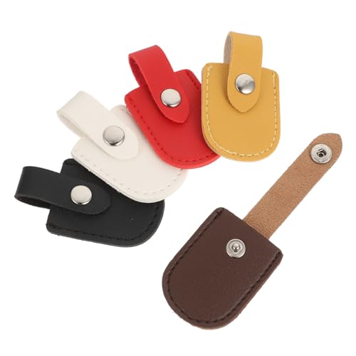 SAFIGLE 5Pcs Manicure Scissor Protector Covers PU Material Nail Nipper Safety Guards for Salon and Personal Use