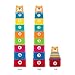 Kidcia My First Square Nesting & Stacking Cups with Numbers Letters & Animals for Toddlers Early Educational Stacker Toys for Kids