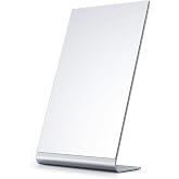 NEZZOE 12"x7" Frameless Makeup Mirror, Minimalist Free Standing Desk Mirror | Flat Vanity Mirror for Bathroom Countertop, Desk or Jewelry Display, Perfect for Makeup &amp; Shaving