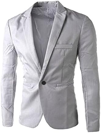 Sonder Men's Fashion Dress Slim Fit One Button Blazer Jacket GrayUS-M