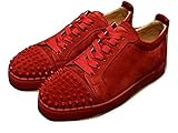 Christian Louboutin Auth Louis Junior Spikes Veau Velours Red Size 10