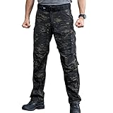 FREE SOLDIER Men's Tactical Pants Multi-Pocket Breathable Climbing Hiking Hunting Pants
