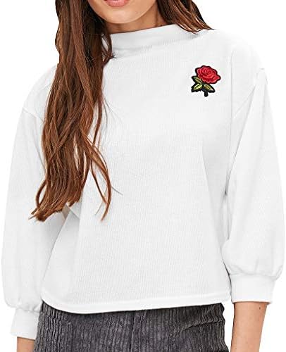 ZOMUSAR Women Blouse, Women Long Sleeve Pocket Patchwork Pullover Strappy Hoodie Sweatshirt Blouse Top S-XL