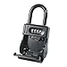 ShurLok SL-100W 4-Dial Dual Combination Lock Box, Durable Combo Lock for Outdoor Storage & Home Improvement, Door Lock & Locker Lock with Side Key Door, ‎1.5 x 2.75 x 6 Inches, Black Finish