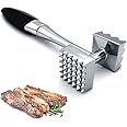Meat Tenderizer, Dual-Sided Nails Meat Mallet, Meat Hammer Used for Steak, Chicken, Fish，Meat Pounder With Rubber Comfort Gri