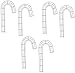 Christmas Metal Candy Cane Shaped Wreath Frames Pack of 6