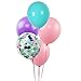 K KUMEED Unicorn Balloons Purple Light Pink Sea Foam Blue Assorted Balloons 12