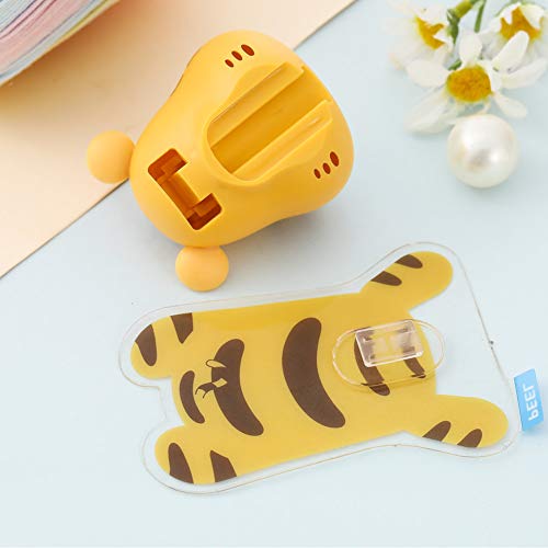 Heasa Toothbrush Holder Wall Mounted, Animal Kids Toothbrush Holder (Red Fox & Yellow Tiger) - Thumbnail 4
