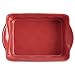 Rachael Ray Cucina Stoneware 9-Inch x 13-Inch Rectangular Baker, Cranberry Red