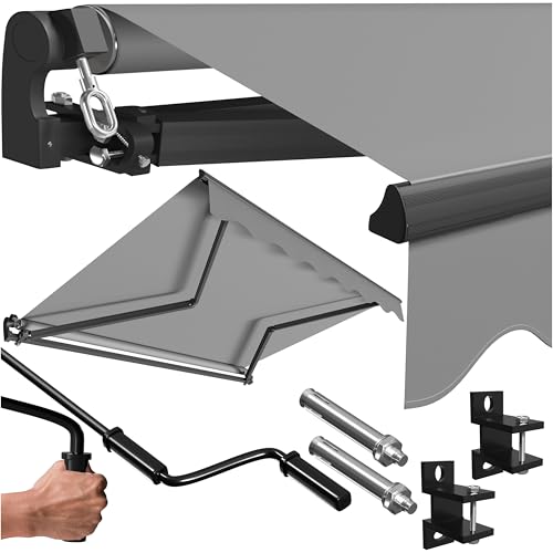 KESSER® Gelenkarmmarkise Vormontiert Markise Gelenkmarkise 250 x 200 cm Terrassenmarkise Sonnenmarkise inkl. Wandhalterung Sonnenschutz Balkonmarkise