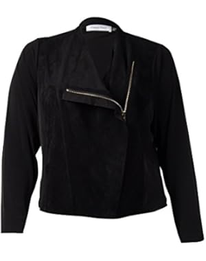 Womens Plus Faux Suede Cascade Shrug