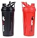 Nutribomb Thunderball Protein Shaker Bottle Supplement Shaker Cup Workout Shaker Meal Replacement Shaker (Red and Black combo)