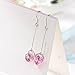 Neoglory Jewelry Crystal Long Fish Hook Drop Earrings Colors (Pink) ♥Valentines Day Gift♥ embellished with Crystals from Swarovski