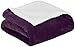 Amazon Basics Ultra-Soft Micromink Sherpa Throw Blanket, Plum