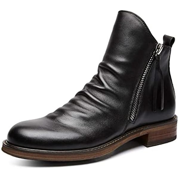 靴 DISTRESSED LEATHER UNKLE BOOTS Amazon.com | Yuizko OXNGEOS Men'S Retro Leather Chelsea