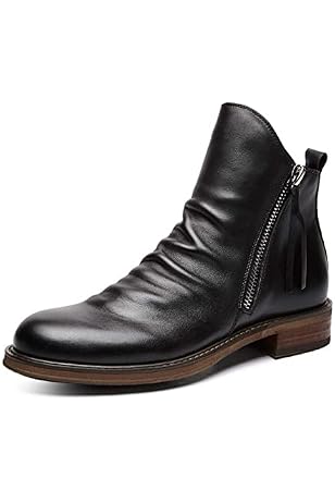 Botas Chelsea De Cuero Para Hombre - Suaves, Versátiles, Tacón Bajo, Ideales Para Negocios Y Ocio