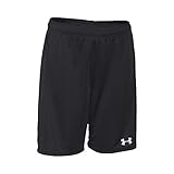 Under Armour Boys' Golazo Soccer Shorts, Black/White, Youth X-Large
